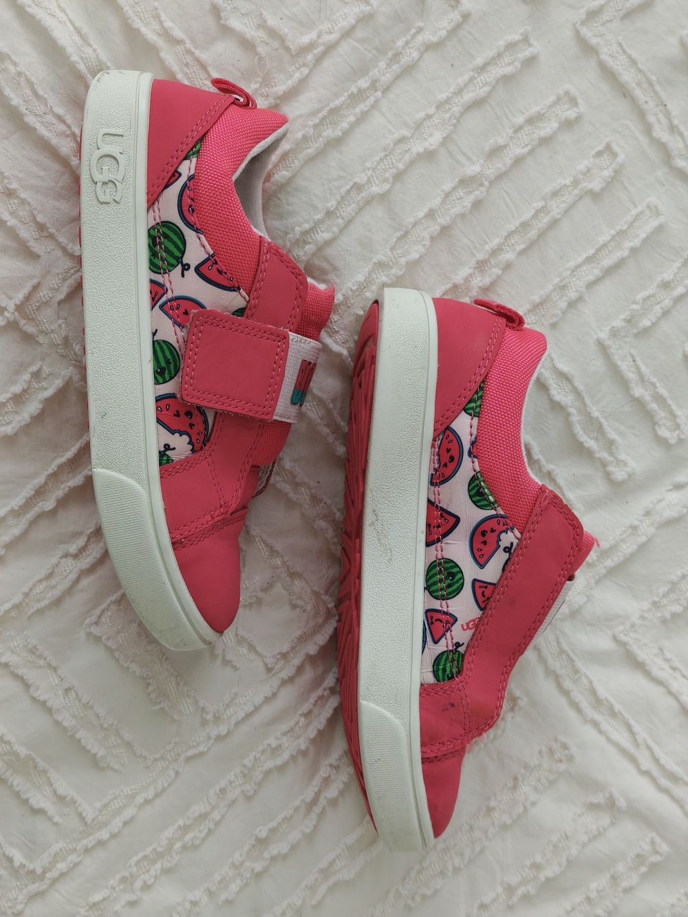 UGG Kids' Pink Watermelon Print Sneakers